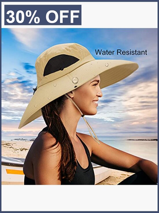 Wide Brim Bucket Hat UPF50+ Waterproof Sun Hat for Fishing Hiking Camping main image 6